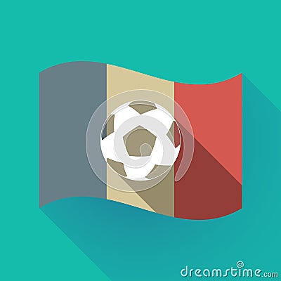 Long shadow France flag with a soccer ball Stock Photo