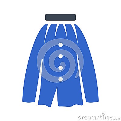Long Skirt Icon Vector Illustration