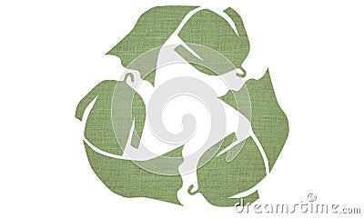 Long sleeve recycle clothes symbol recycle sign, sustainable fashion concept Stock Photo