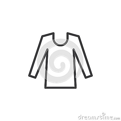 Long sleeve shirt line icon Vector Illustration