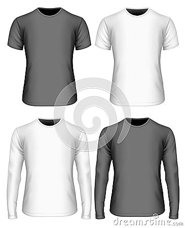 Long-sleeved and short-sleeved variants of t-shirt Vector Illustration