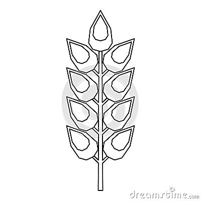 Long spica icon, outline style Vector Illustration