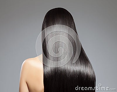 Long straight hair Stock Photo