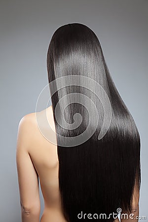 Long straight hair Stock Photo