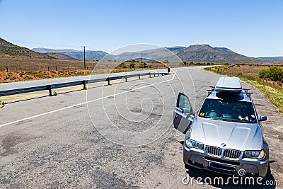Highway road through Karoo Region in South Africa. Editorial Stock Photo