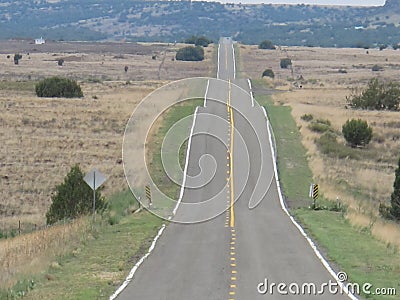 Long stretch of lonely road along route 50 Stock Photo