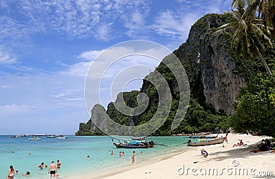 Long tail boats in thailand Editorial Stock Photo