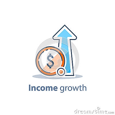 High interest rate, long term investing strategy, income growth, boost business revenue, fund raising, pension savings, more money Vector Illustration