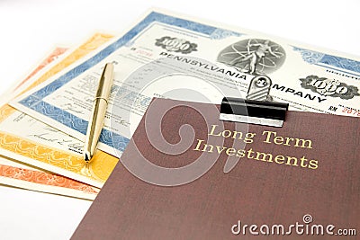 Long term investment portfolio Stock Photo