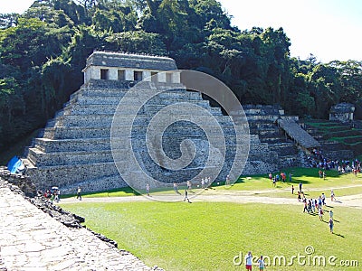 The ancient Palenque in Mexico Stock Photo