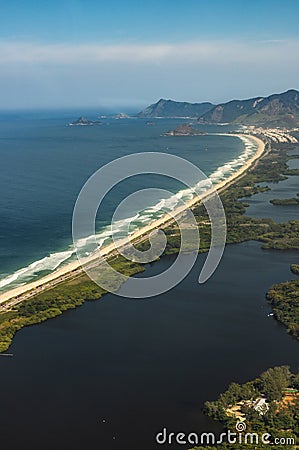 Long and wonderful beaches, Recreio dos Bandeirantes beach, Rio de Janeiro Brazil Stock Photo