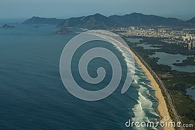 Long and wonderful beaches, Recreio dos Bandeirantes beach, Rio de Janeiro Brazil Stock Photo