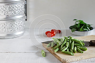 Long yard bean. Stock Photo