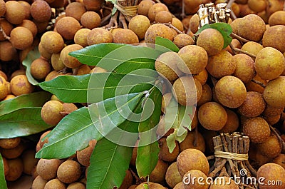 Longan fruit background Stock Photo