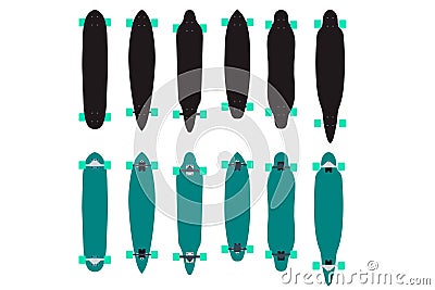 Longboard Vector Illustration