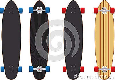 Longboard skateboard Stock Photo