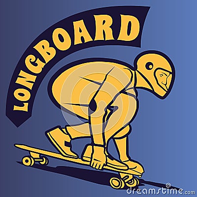 Longboard theme vector Vector Illustration