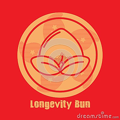 longevity bun. Vector illustration decorative design Vector Illustration