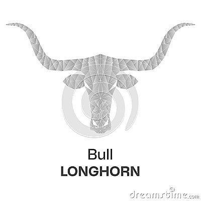 The Longhorn bull is a symbol of Texas Vector Illustration