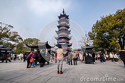 Longhua Temple in Shanghai, China. Editorial Stock Photo