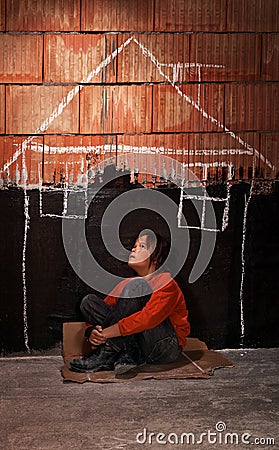 Longing for a shelter Stock Photo