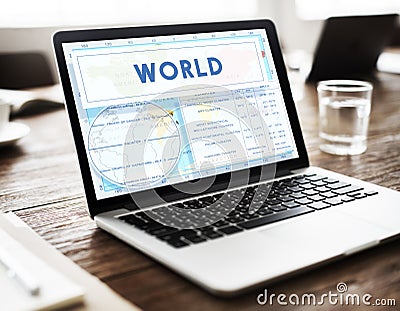 Longitude Latitude World Cartography Concept Stock Photo