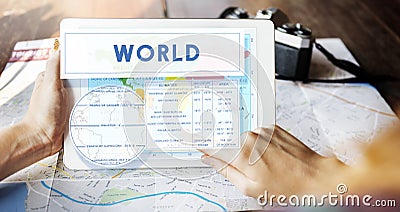 Longitude Latitude World Cartography Concept Stock Photo