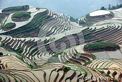 Longji rice terraces, China Stock Photo