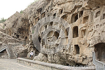 Longmen Caves in Luoyang Stock Photo