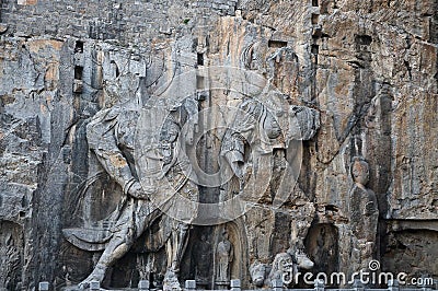 Longmen Caves Luoyang Stock Photo