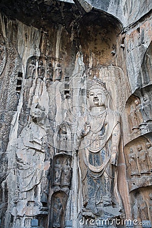 Longmen Caves Luoyang Stock Photo