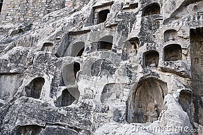 Longmen Caves Luoyang Stock Photo