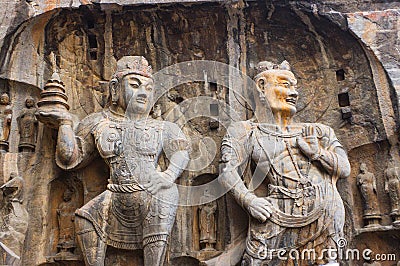 The Longmen Grottoes Buddha Stock Photo