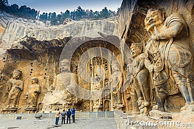 Longmen Grottoes Stock Photo