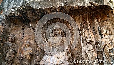 Longmen Grottoes, Luoyang, China Stock Photo