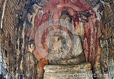 Longmen Grottoes, Luoyang, China Stock Photo