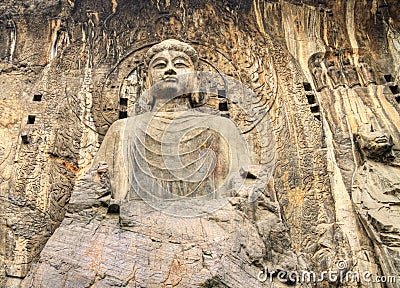 Longmen grottoes luoyang henan province Stock Photo