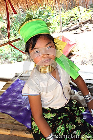 A longneck thai tribe girl Editorial Stock Photo