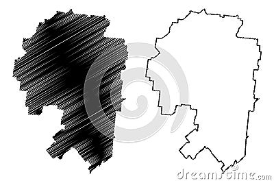 Longreach Region (Commonwealth of Australia, Queensland state) map Vector Illustration