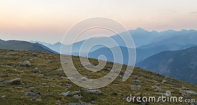 Longs Peak on a hazy morning Stock Photo