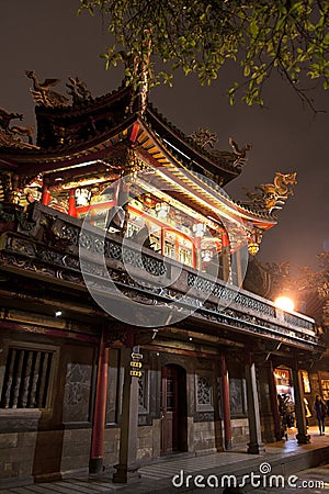 Longshan temple in Taipei Stock Photo