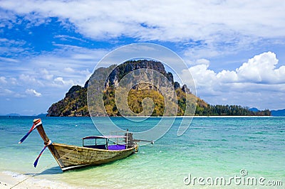 Longtail boat in Thailand Stock Photo