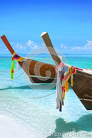 Longtail boats Stock Photo