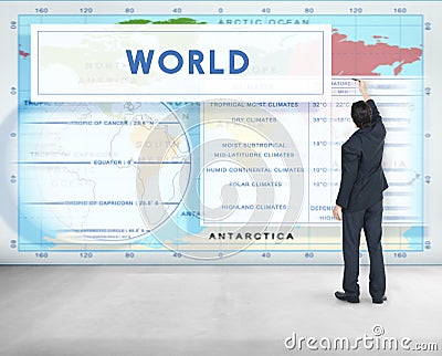 Longtitude Latitude World Cartography Concept Stock Photo