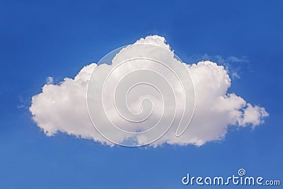 Lonely puffy cloud Stock Photo