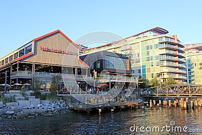 Lonsdale Quay waterfront boardwalk Editorial Stock Photo