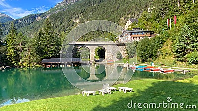 A look at the beautiful Fernsteinsee on a sunny day. Austria, Europe. Stock Photo