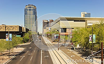 A Look at Downtown in Phoenix, Arizona Editorial Stock Photo