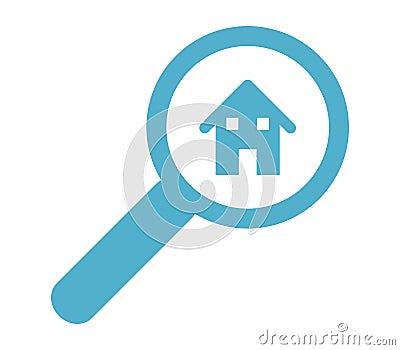 Look for a house icon illustrated Stock Photo