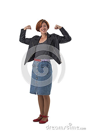 Look at my muscles Stock Photo